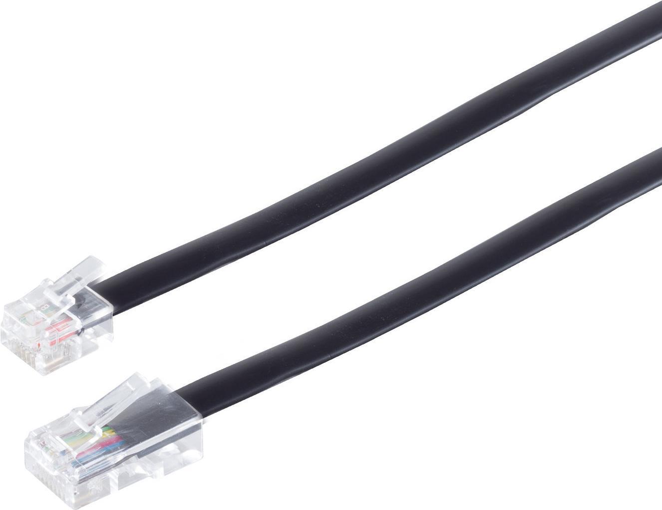 Cavo modulare RJ45 ISDN-Western Plug 8/6 su RJ12 Western Plug 6/6 3M Struttura 6-Cadigs piatto al centro (70253-6/6)