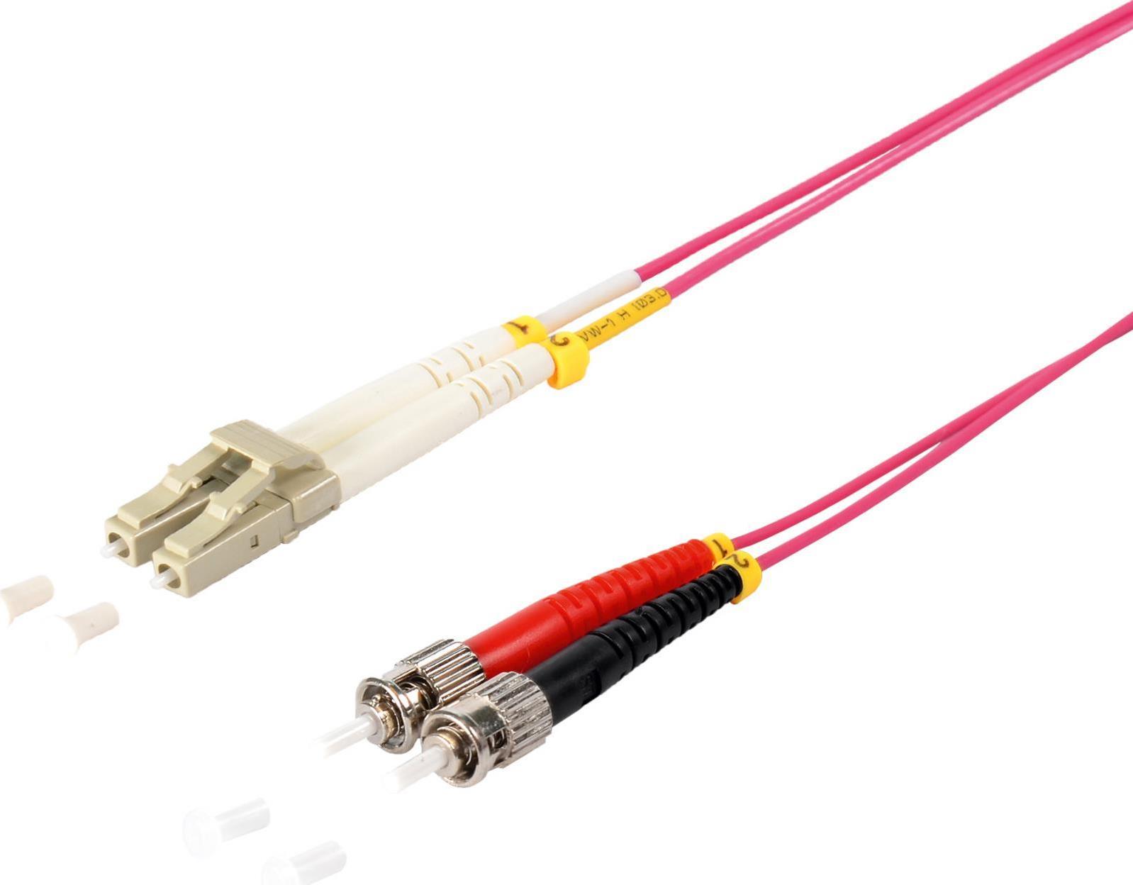 S/Connettività LWL-Duplex Cavo patch LC/ST 50/125 OM4 Violet 100m (77933/4)