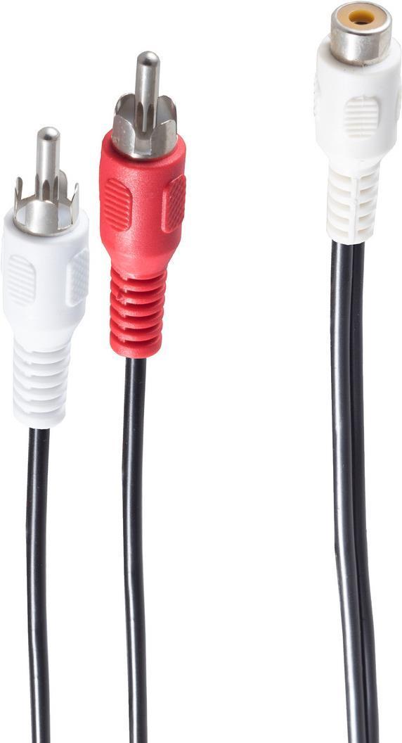 SHIVERPEAKS BASIC-S AUDIOCABEL, CINCH COPPLING- 2 PRESSI DI CINCH, 0,2 M, mono, in una borsa poli con euro (BS40052)