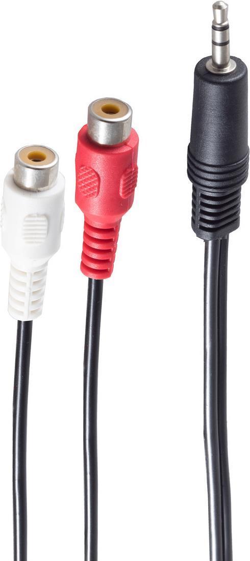 Cavo audio SHIVERPEAKS BASIC-S, 2 X CINCH COPPLING-3,5 mm, 1,5 m, stereo, in poli borse con (BS30771-1.5)