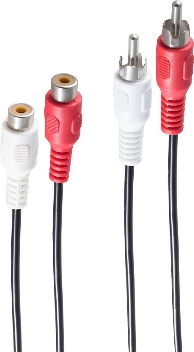 SHIVERPEAKS BASIC -S Audiocabel, 2 tappi Cinch - Accoppiamento da 2 X, 5,0 m, in una poli Bag con Euroloching (BS40205)