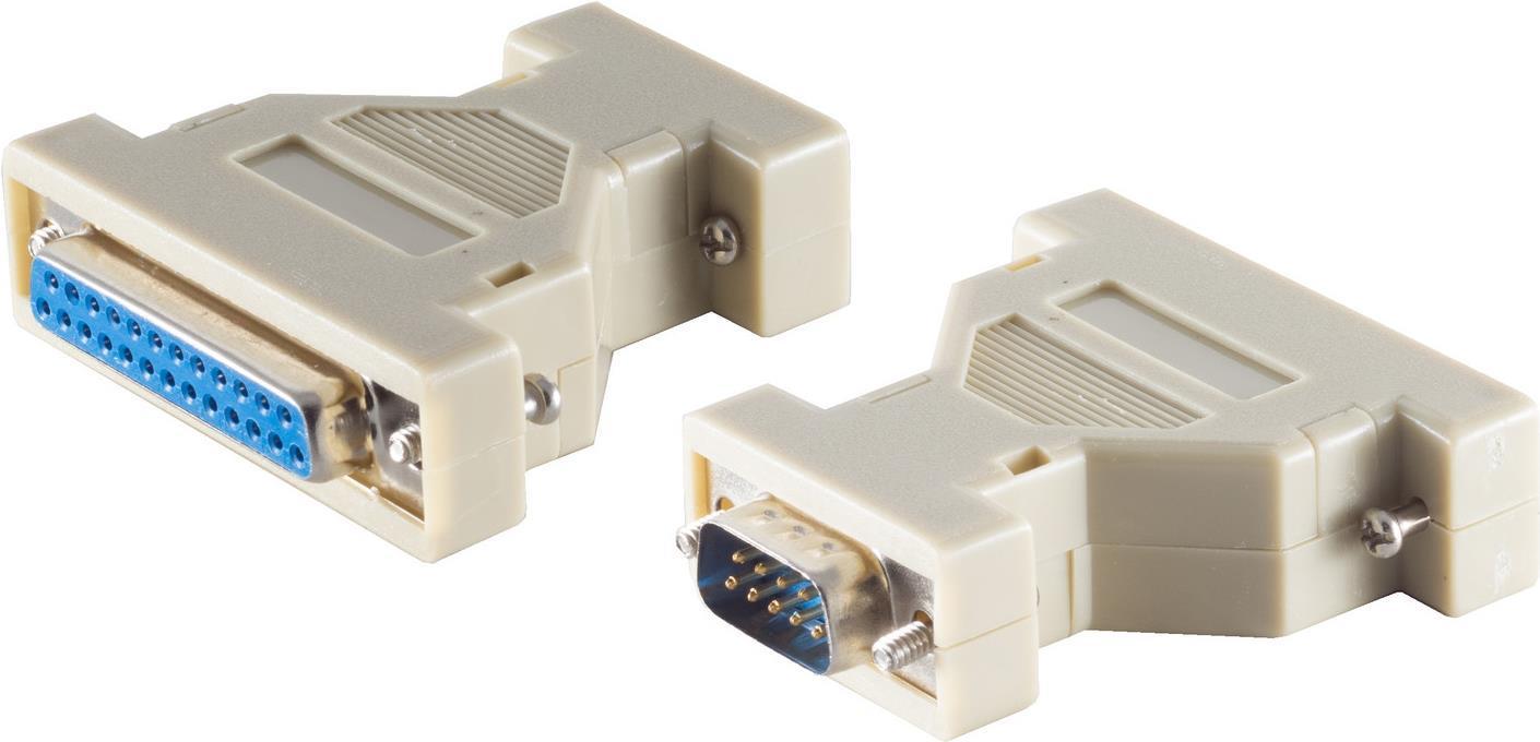 Adattatore sub-D Shiverpeaks S/Connettività, 9-pin. Plug sub-D su 25 pin. Accoppiamento sub-D (78421)