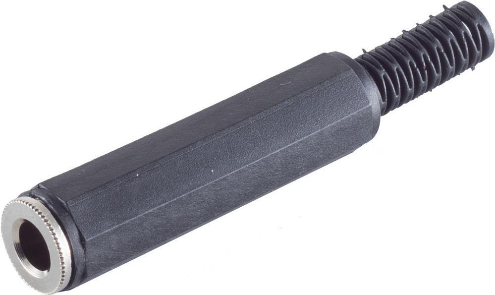 shiverpeaks BASIC-S 63 mm connettore jack plastica stereo da saldare da soli in sacchetto di plastica con perforazione Euro (BS