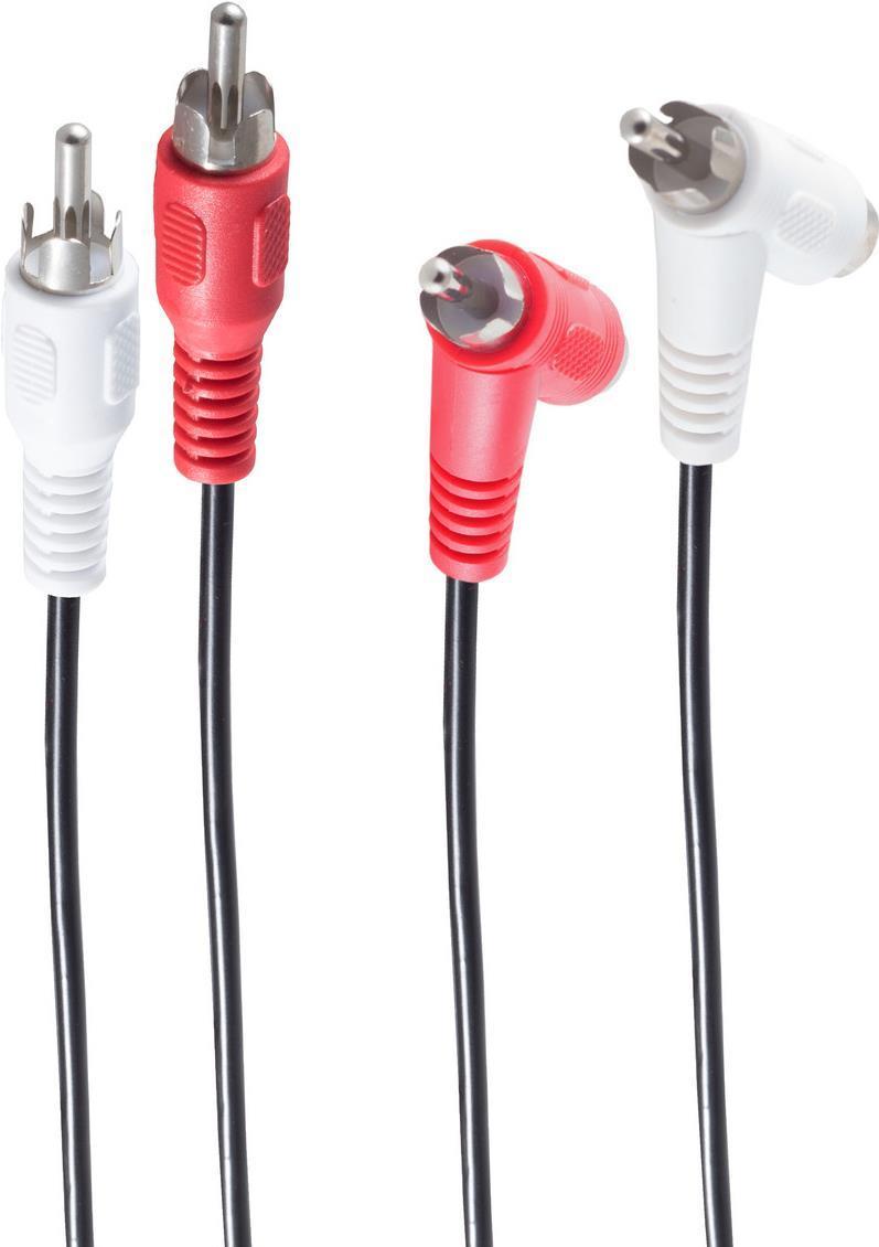 SHIVERPEAKS BASIC-S Audiocabel, 2 tappi di cintura/accoppiamento-2 X Cinch Coupling (copertura della famiglia), 0,5 m, in poli