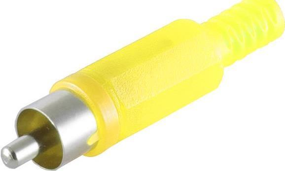 shiverpeaks BASIC-S Spina RCA plastica gialla da saldare da soli in sacchetto di plastica con perforazione europea (BS51400-Y)