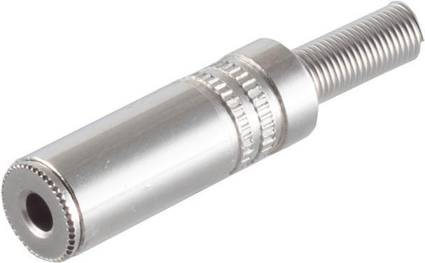 shiverpeaks connettore jack BASIC-S da 35 mm stereo in metallo da saldare da soli in sacchetto di plastica con perforazione eur