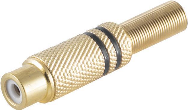 shiverpeaks connettore RCA BASIC-S metallo nero placcato oro per cavi fino a 6 mm di diametro da saldare da soli in poliestere