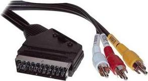 SHIVERPEAKS BASIC -S Cavo Scart, Plug - 3 X Chinch Plug 2,0 M, Scartstecker - 3 X Chinch Plug, Stereo, 21 -Pin (BS98034)