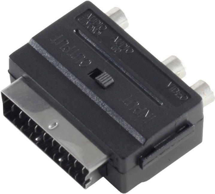 Adattatore Shiverpeaks Basic-S, Scartstecker- 3 X Coppia Chinch, Stereo, Interruttore in/Out, in un Poly Bag con Euro (BS94034)