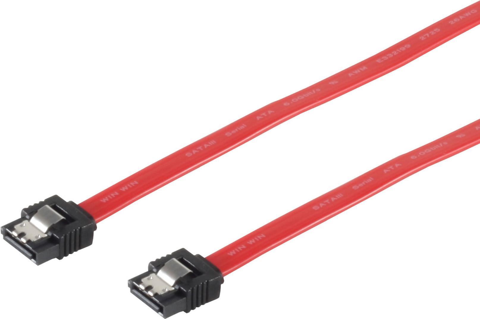 Cavo di collegamento da 6 GB/s, clip in metallo, rosso, 0,5 m