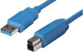 Cavo SHIVERPEAKS BASIC-S USB 3.0, connettore A-Plug-B 0,5 M, cavo e spina: blu, doppio schermato, max. (BS77030)