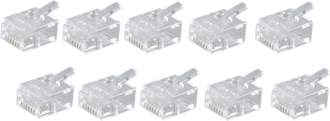 Connettore modulare SHIVERPEAKS BASIC-S RJ45 6-PIN non verniciati 6 contatti occupati estensione DEC-estensione con- oro (BS720