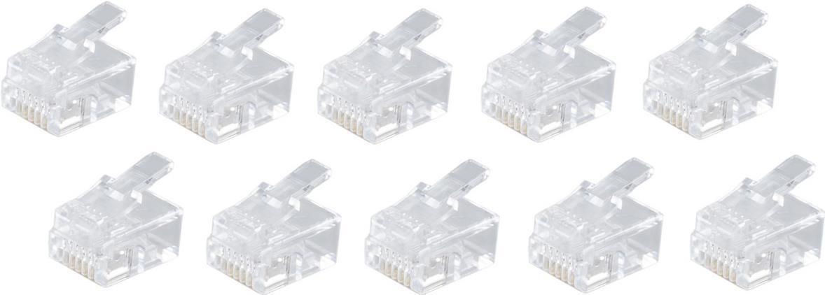 SHIVERPEAKS BASIC-S MODULAR PLIN RJ12 6-pin non verniciato 6 contatti contatti placcati in oro in poli (BS72050-10)