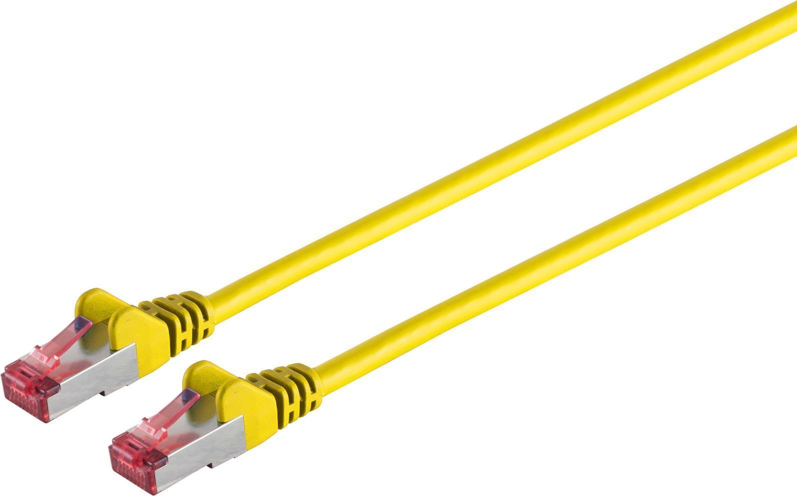 Cavo patch RJ45 S/FTP CAT6 0,25M PIMF giallo