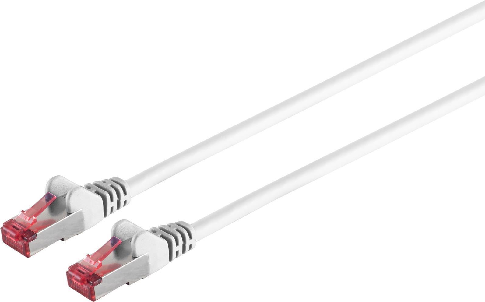 Cavo di patch del cavo di rete S/Connettività Cat 6A S/FTP PIMF privo di alogeno certificato GHMT bianco 50 m (75715-AW)