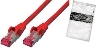 Cavo patch di Shiverpeak S/FTP Cat.6A rosso 0,25 m