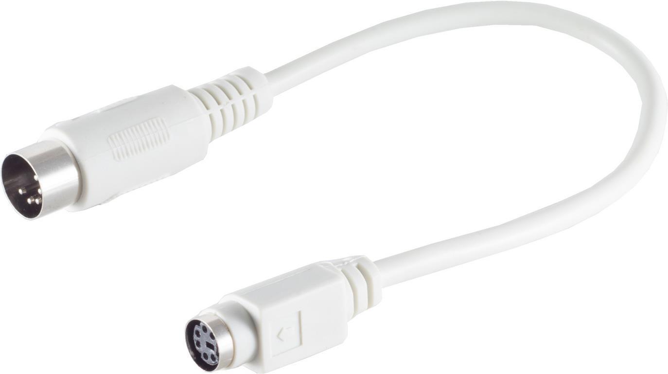 Shiverpeak Basic -s Adattatore per tastiera PS/2, cavo: spina da pranzo da 0,5 m 5 a palo - 6 pole mini DIN, in poli sacchetti