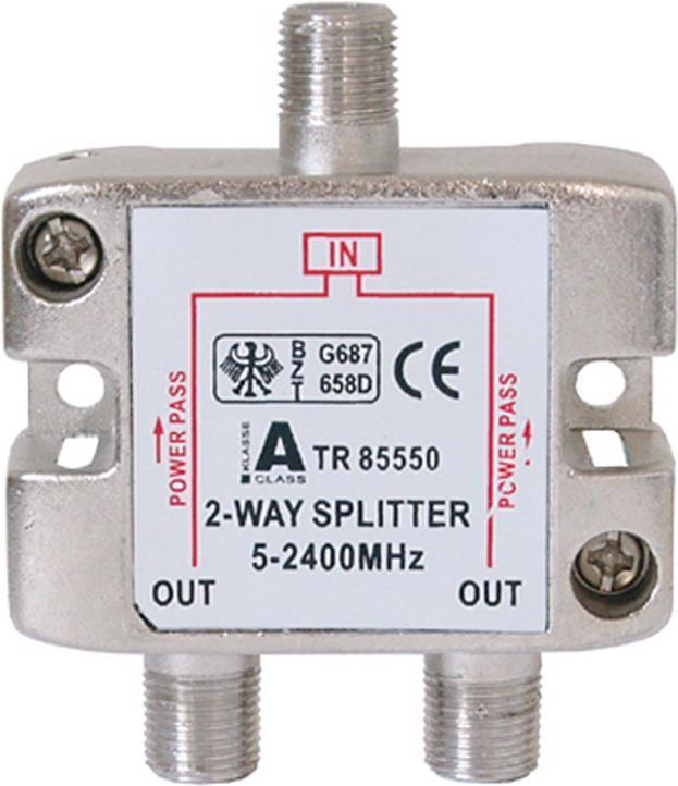 Distributore SHIVERPEAKS BASIC-S SAT, 2 volte, 5-2400 MHz 3 x F Coupling, BZT-CE, passaggio DC su tutte le stagioni (BS85550)