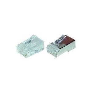 Connettore modulare di Shiverpeaks Basic-S RJ45, 8-Pin non verniciato, 8 contatti occupati, contatti dorati, IN (BS72051-100)