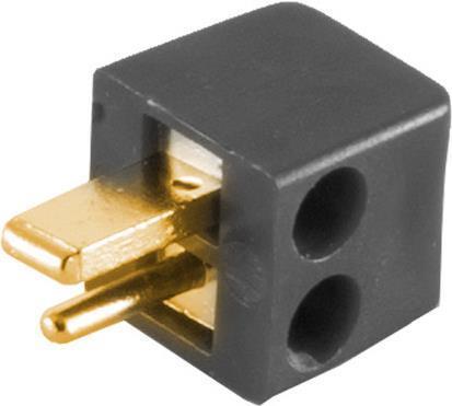 shiverpeaks -BASIC-S connettore angolare per altoparlante mini avvitabile placcato oro nero (BS54001-SG)