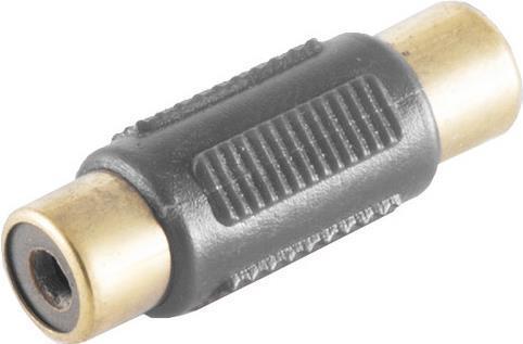 adattatore shiverpeaks -BASIC-S accoppiamento RCA-RCA placcato oro nero (BS57040-SG)