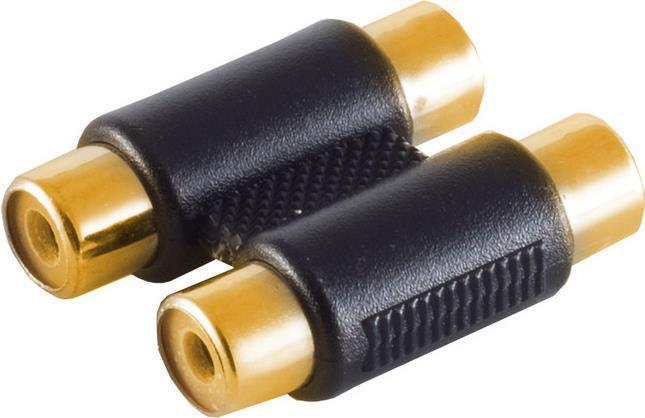 adattatore shiverpeaks -BASIC-S 2 connettori RCA su 2 connettori RCA placcato oro (BS57041-G)