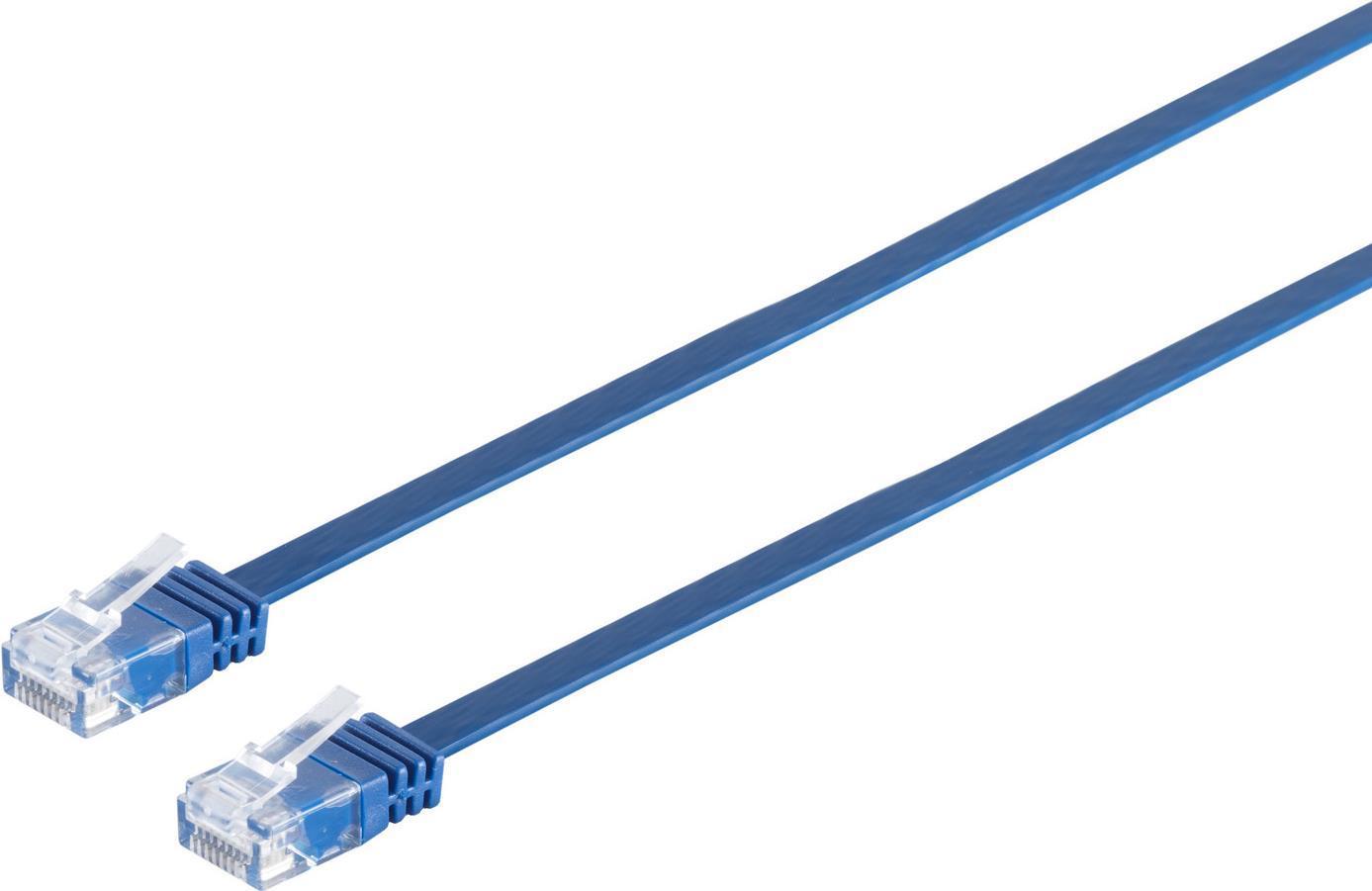 Cavo del cavo del cavo di rete di connettività cavo piatto gatto U/UTP piatto. 6 slim blu 10 m (75711-slb)