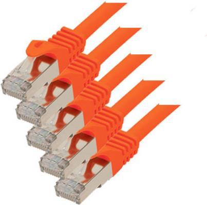 Cavo patch TP S/FTP PIMF Cavo grezzo Cat.7 (VE5) Orange 0,25 m