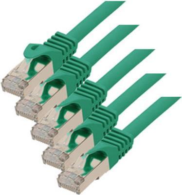 Cavo patch TP S/FTP PIMF Cavo grezzo Cat.7 (VE5) Verde 0,25 m