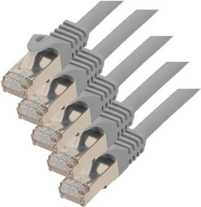 Cavo patch TP S/FTP PIMF Cavo Raw Cat.7 (VE5) Grigio 1,0m
