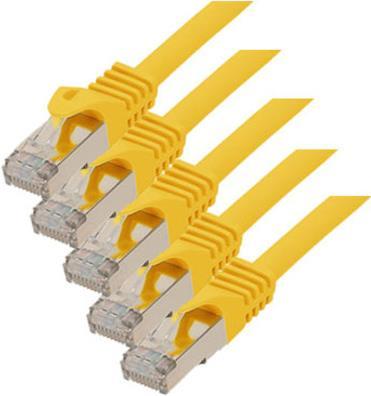 Cavo patch s/ftp cat.7 (VE5) giallo 0,5 m