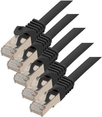 RJ45-RJ45, M-M, 5M, 5 M, Cat7, Black, RJ-45, S/FTP (S-S-S-STP), RJ-45