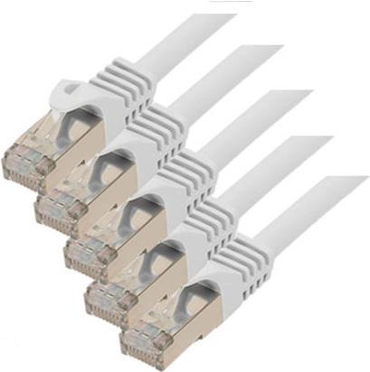 Gatto. 7 S/FTP 5 M, 5 M, Cat7, White, RJ-45, S/FTP (S-S-STP), RJ-45