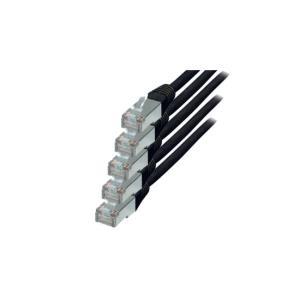 Cavo patch S/FTP Cat.6 (VE5) Black a alogeno 0,5 m