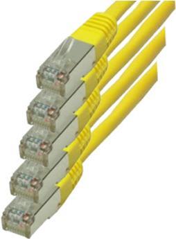 Cavo patch TP Cat.6 S/FTP PIMF (VE5) Giallo 0,5 m
