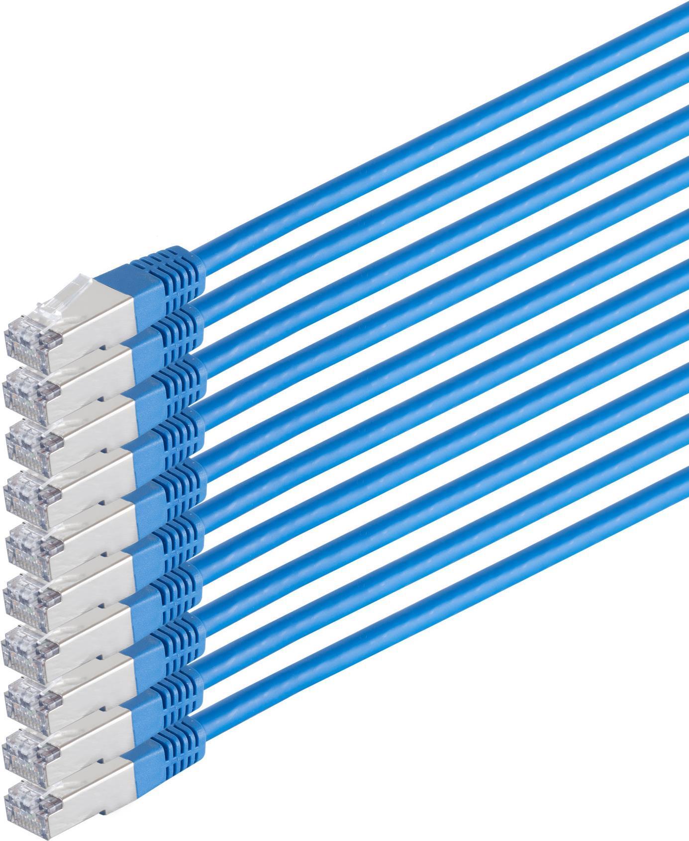 Cavo del cavo della rete S/Connettività Cavo Cat 6 S/FTP PIMF Senza alogena VE10 Blu 10 m (Set10 75711-HB)