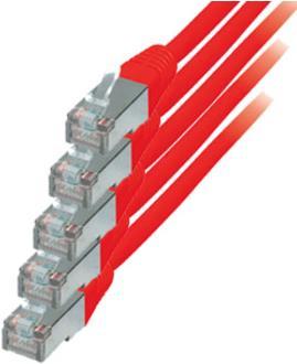 Cavo patch TP Cat.6 S/FTP PIMF (VE5) ROSSO 1,0M
