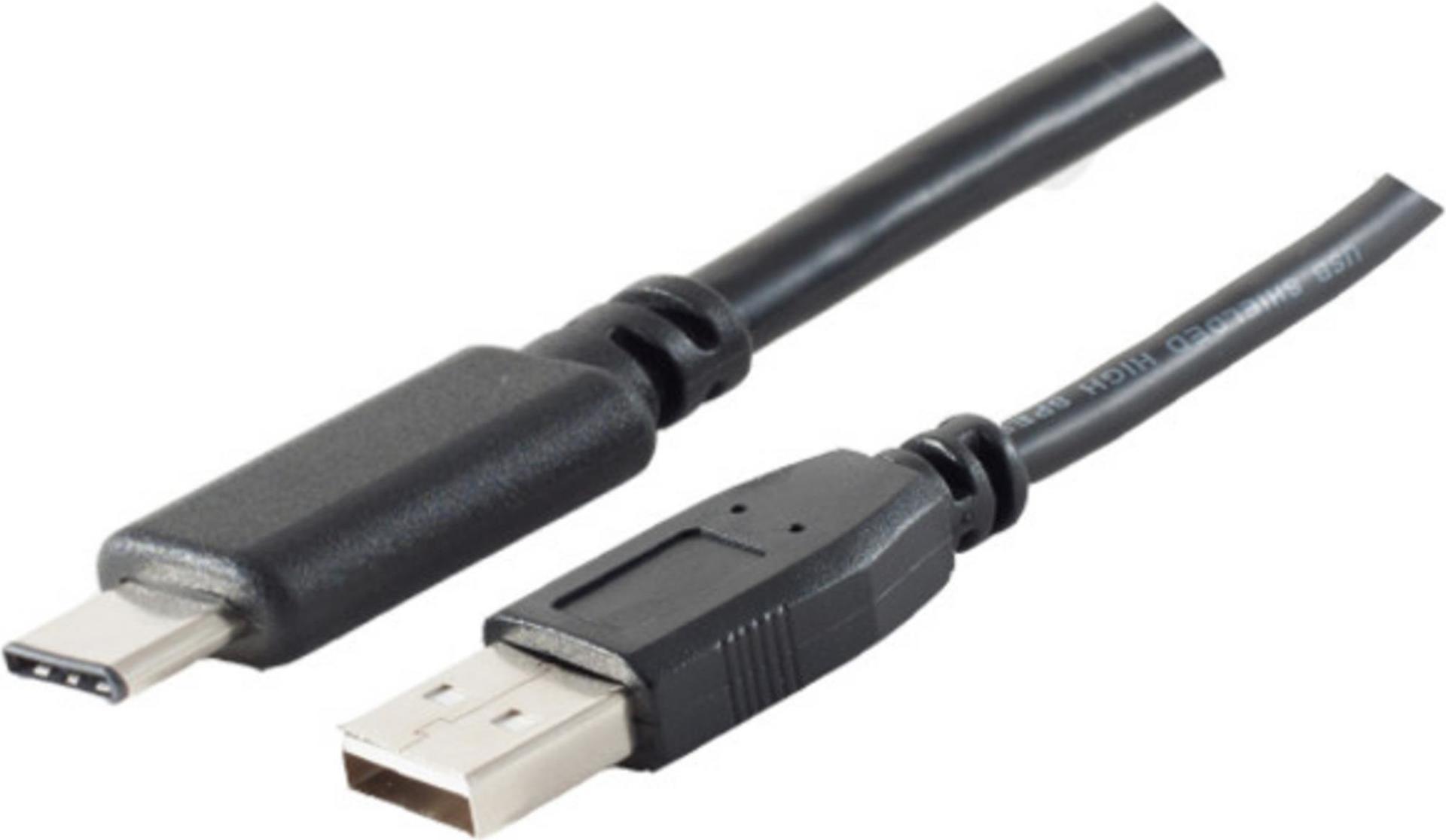 S-CONN 77143-1.8 18m USB A USB C Cavo USB charally Black (77143-1.8)