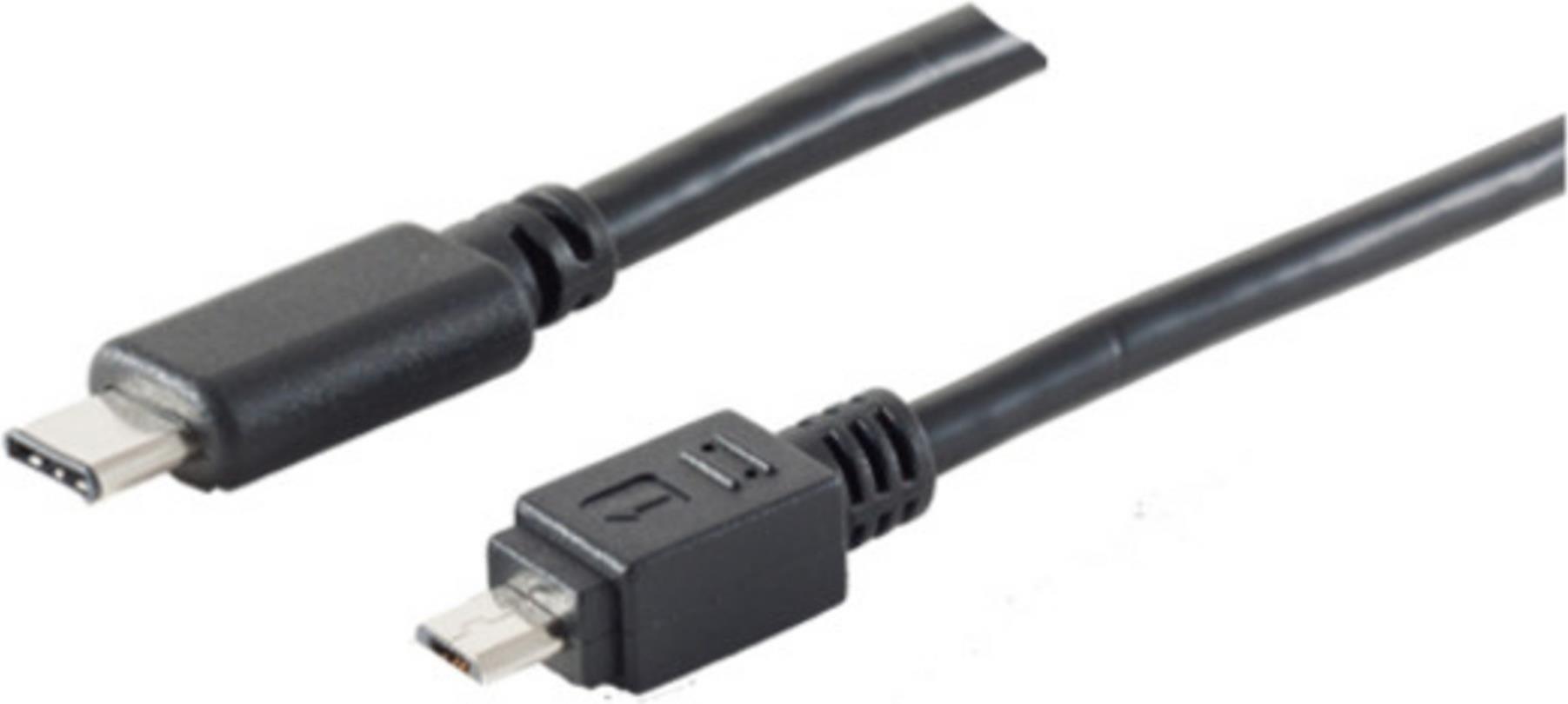 S-Conn 77145-1.0 1M USB C Micro-USB B può essere un cavo USB nero (77145-1.0)