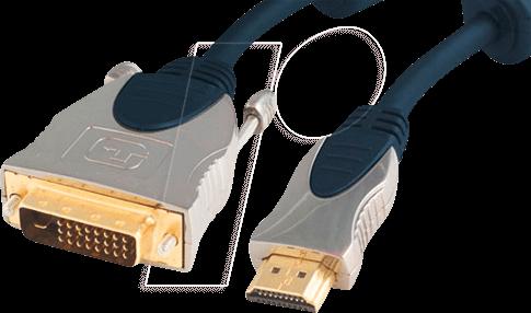 SHIVERPEAKS SP77482 Adattatore per cavi video 2 m HDMI Tipo A (Standard) DVI-D Blue-Chrome (SP77482)