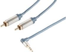 Audiocabula professionale SHIVERPEAK - 2 spine da gioco - Tappo di jack angolare da 3,5 mm, 5,0 m, contatto dorato - 1 pezzo (S