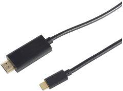 BS10-56025, 1 m, USB Type-C, HDMI, maschio, maschio, dritto