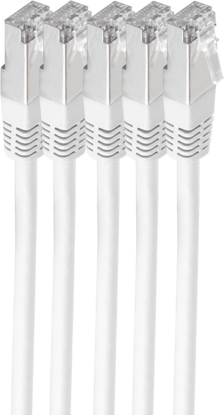 shiverpeaks BS75711-H0.25W-SET5 cavo di rete bianco 025 m Cat6 S/FTP (S-STP) (BS75711-H0.25W-SET5)