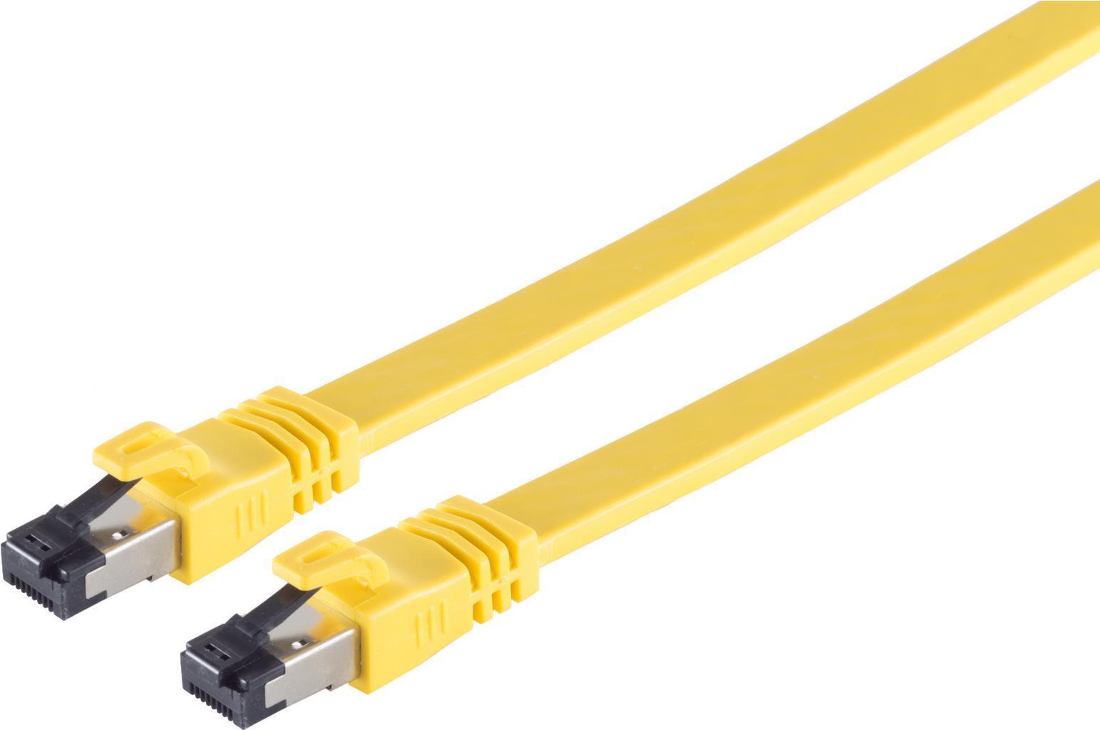 Cavo patch di rete con connettività massima S/CONN CAT 8.1 U/FTP (PIMF) piatto senza alogeni (LSZH) giallo 10 m (08-42022)