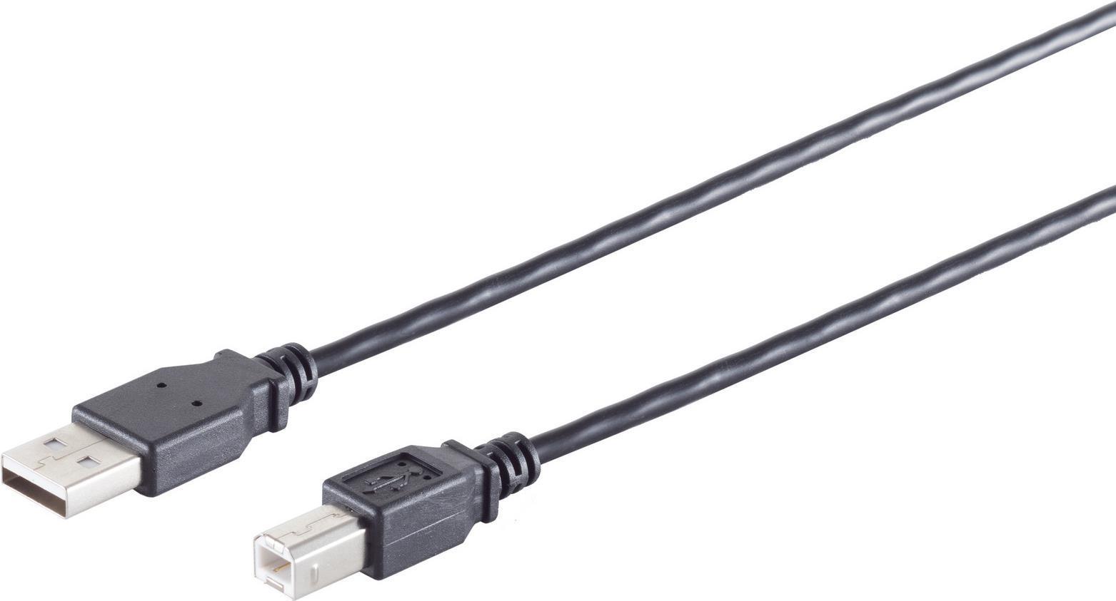 Cavo S/connettività USB ad alta velocità 2.0 connettore A/B USB 2.0 nero 05 m (13-23015)