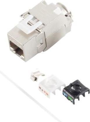 Helos Keystone - Modulo RJ45 SLIM, SNAP-In, Cat 6a, 180Ã‚Â°, senza attrezzi