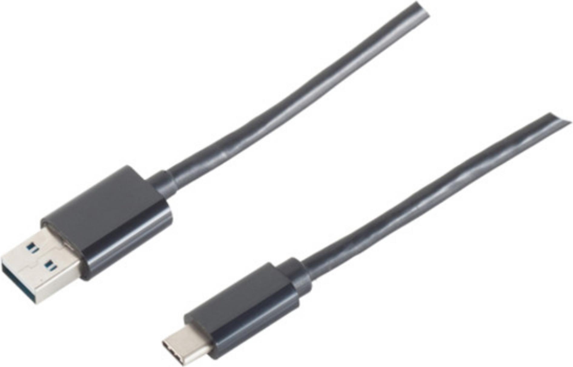 S-Conn 14-10005 1M USB A USB C Conally Will Under Black USB Cable (14-10005)