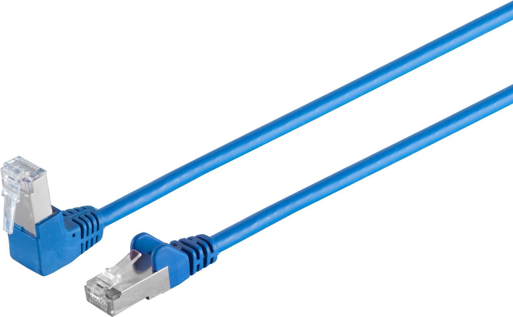 Cavo patch di rete per connettività massima S/CONN cat 6 S/FTP PIMF angolo dritto blu 10 m (08-64021)