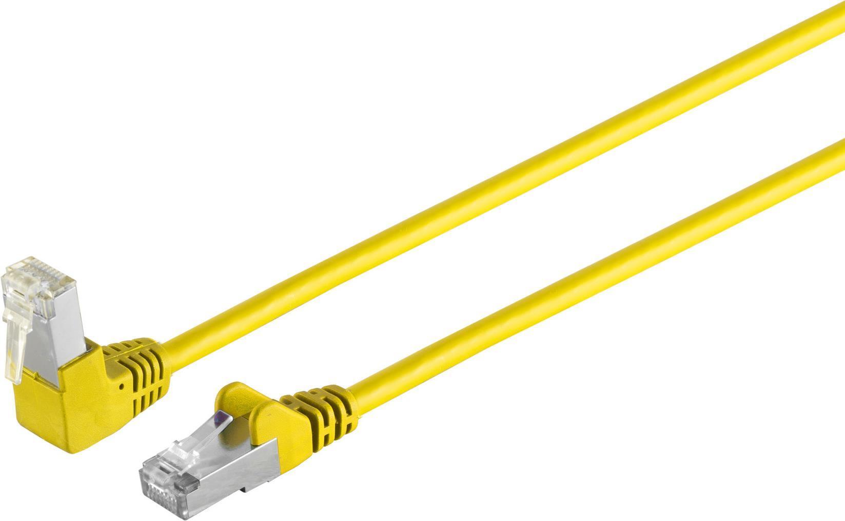 Cavo patch per cavo di rete con connettività massima S/CONN cat 6 S/FTP PIMF angolo dritto giallo 10 m (08-64022)