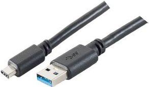 Shiverpeaks BASIC-S - Cavo USB - Da USB Tipo C (M) a USB 3.0 (M) - 18 m - sagomato - nero (BS77141-1.8)